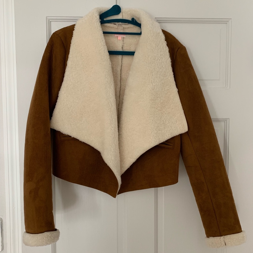 Free people faux suede jacket